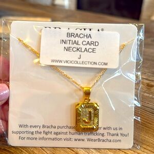 Costume “J” necklace fake gold